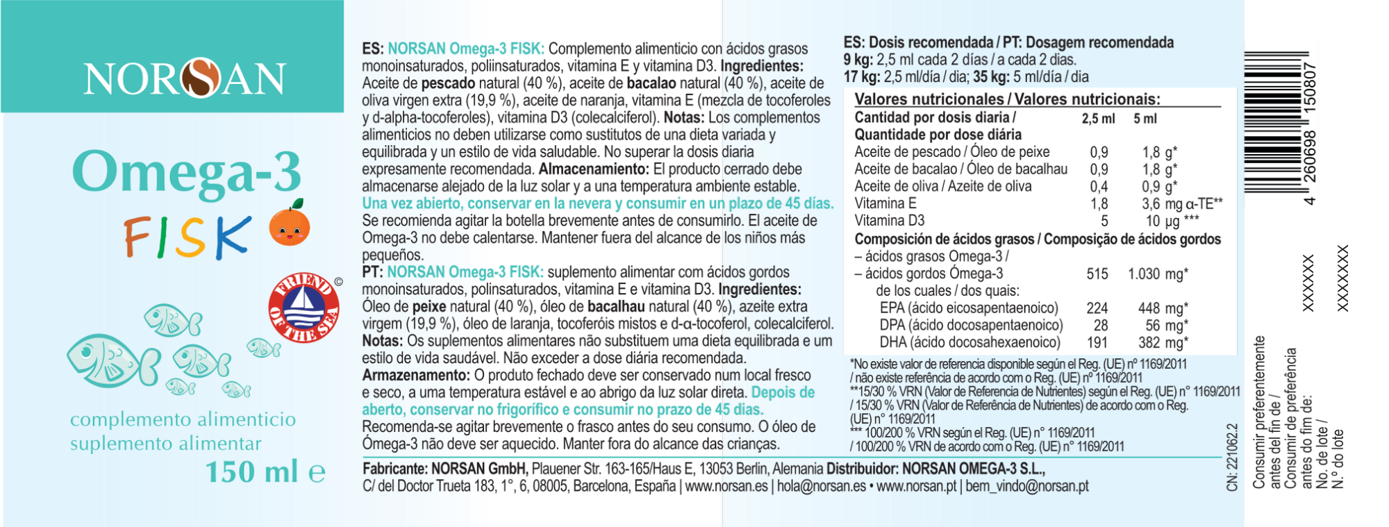 Omega-3 FISK Óleo