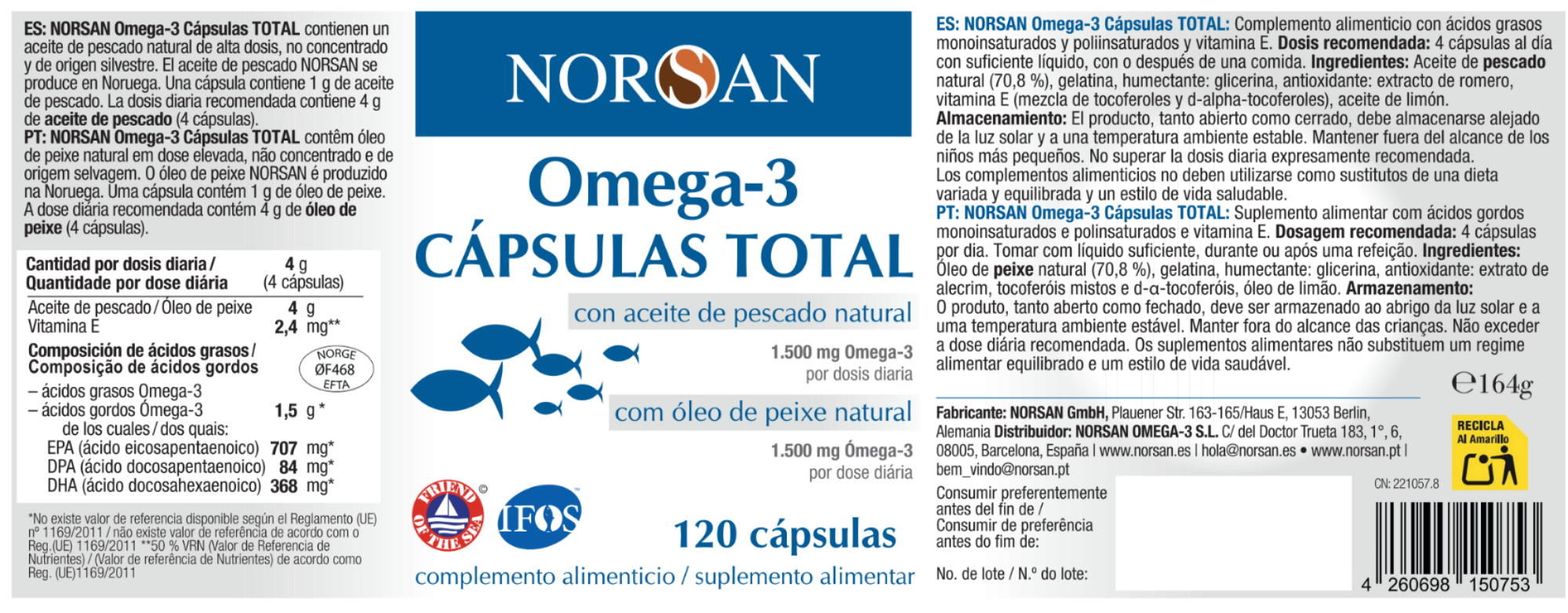 Omega-3 TOTAL Cápsulas