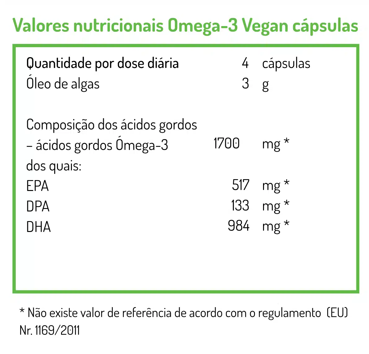 norsan vegan capsulas tabela nutricional